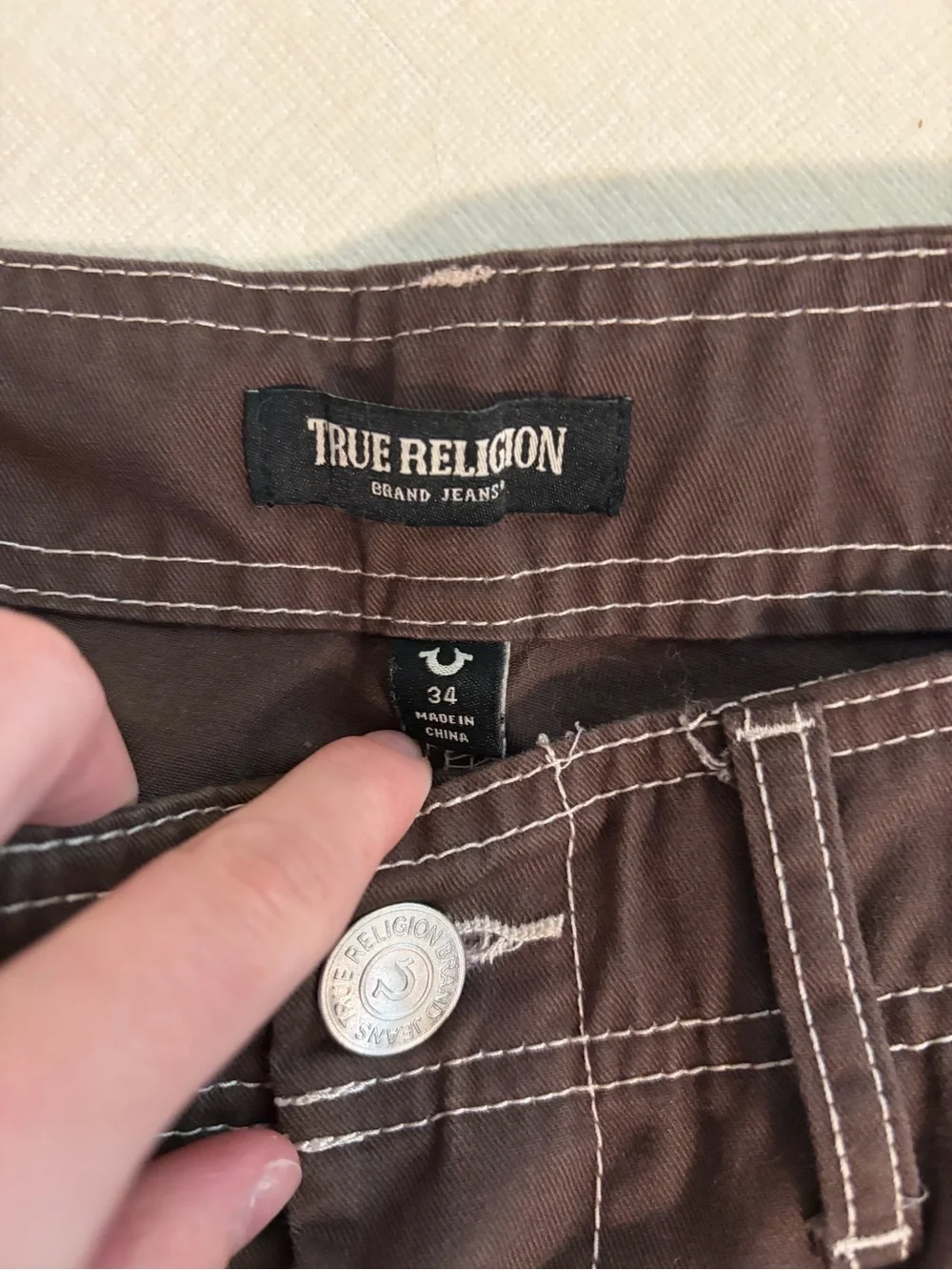 Men’s True Religuon Dark Brown Cargo Pants